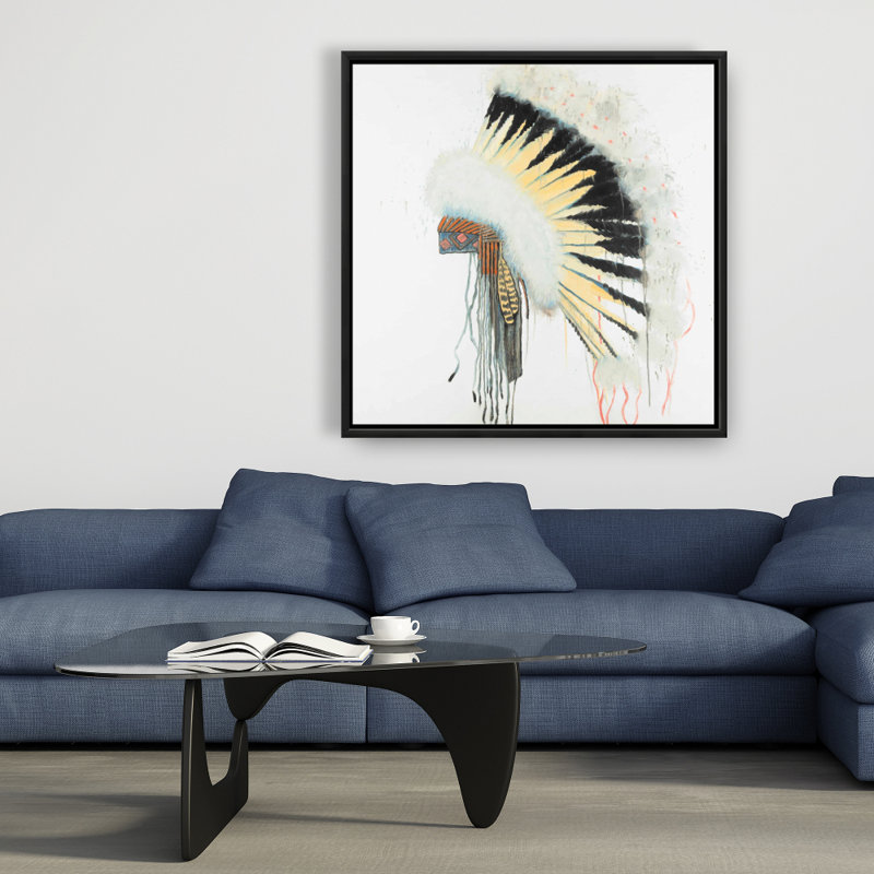 "Coiffe amérindienne" sur toile