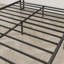 Structure de lit double avec station de charge, tête de lit tapissier, plateforme en métal, gris-569718427-569718417