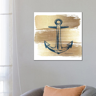 Brushed Anchor by Bluebird Barn - Wrapped Canvas Painting