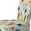 Chaise d'appoint d'appoint vintage naturelle jaune et bleue Ikat Serenity