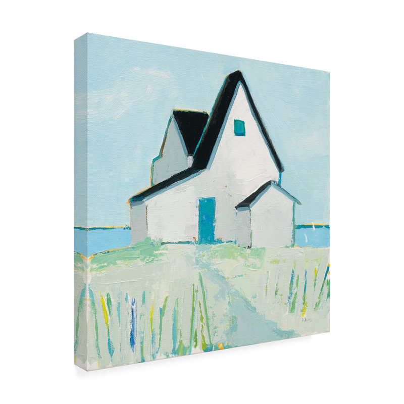 «By the Waters Edge» par Phyllis Adams - peinture sur toile tendue, H 18 po x l 18 po x P 2 po