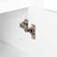 Meuble-lavabo moderne de 70,6 cm (27,8 po) avec finition peinte, style milieu du siècle, en bois massif blanc, avec tiroirs et rangements, lavabo intégré, lavabo résistant aux chocs, meuble-lavabo autoportant facile à installer, résistant à l'usure et facile à monter.