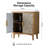 Hugdahl 30 " Wide 2-Door Flower Natural Distressed Solid Wood Accent Cabinet,Modern Farmhouse