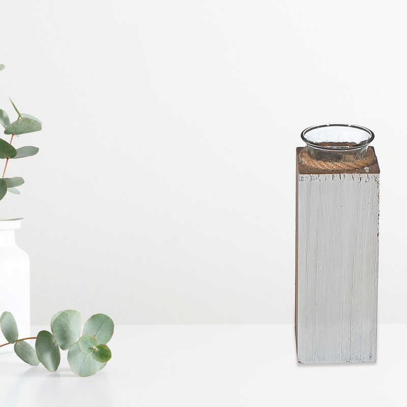 Photophore en bois 8 po