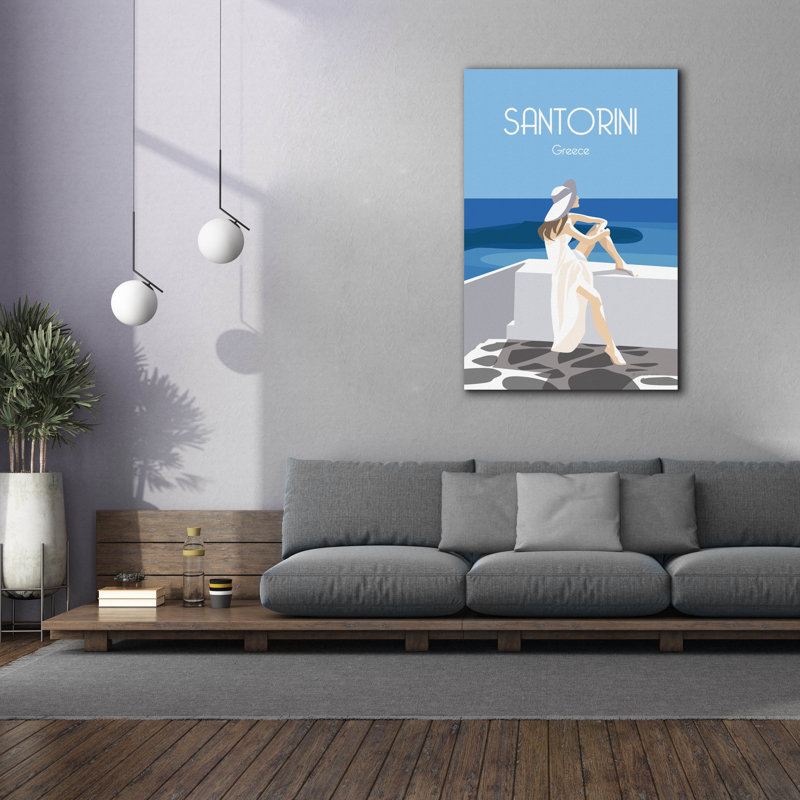 Toile épique Graffiti «Santori» par Omar Escalante, 40 po x 60 po