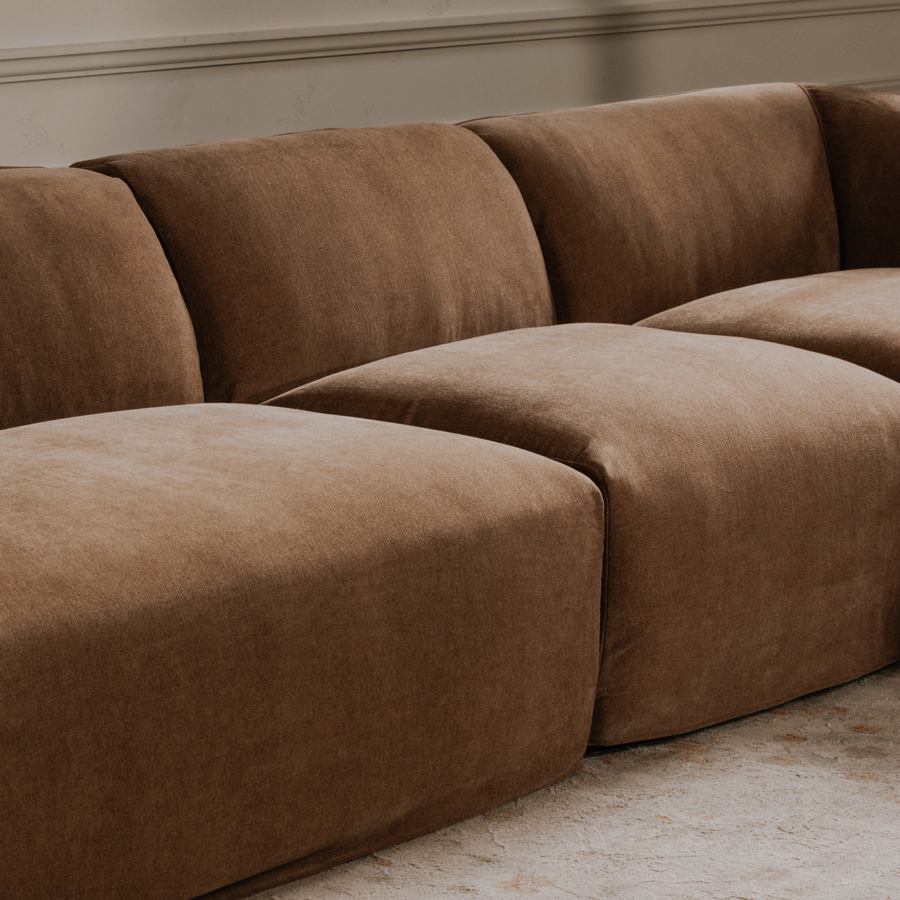 Wilde Slipper Chair, Latte Loft Canvas