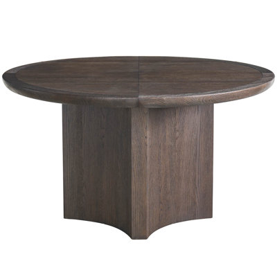 Modern Extendable Oak Round Dining Table