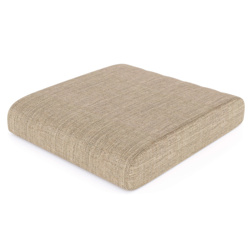 Sunbrella® Outdoor Ottoman Cushion, 4" H x 22" W x 20" D, Cast Ash Sunbrella® Plainweave