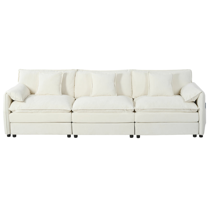 Canapé modulaire Teterboro,  Chenille - bleu , L 109,45 po