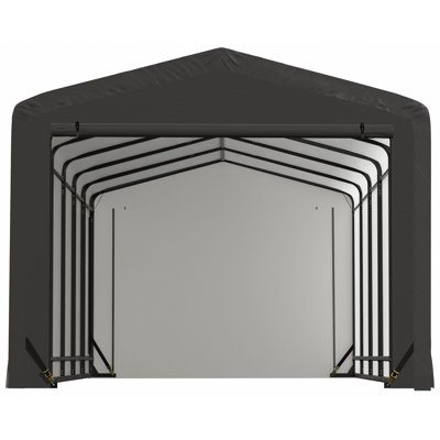 ShelterTube Wind and Snow-Load Rated Garage, 10x27x8 Grey