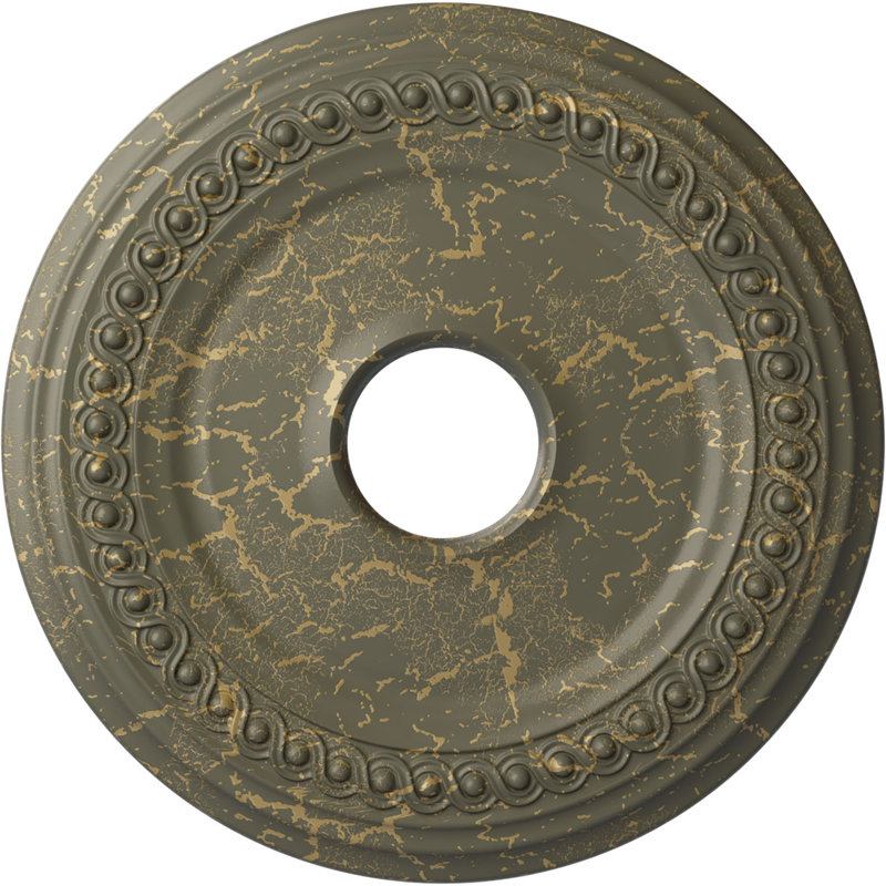 Médaillon de plafond classique H 18 5/8 po x l 18 5/8 po x P 1 1/8 po, Hamamélis craquelé