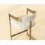 Tabouret de comptoir Beaumont - laiton antique - orge clair Rhea