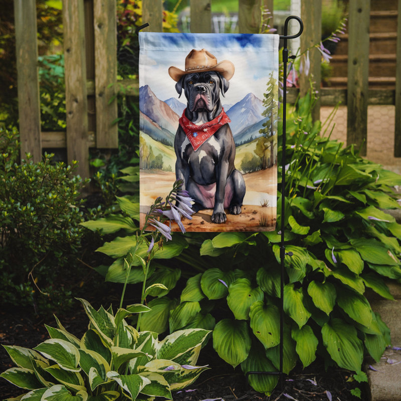 Drapeau Cowboy Welcome Garden, Cane corso