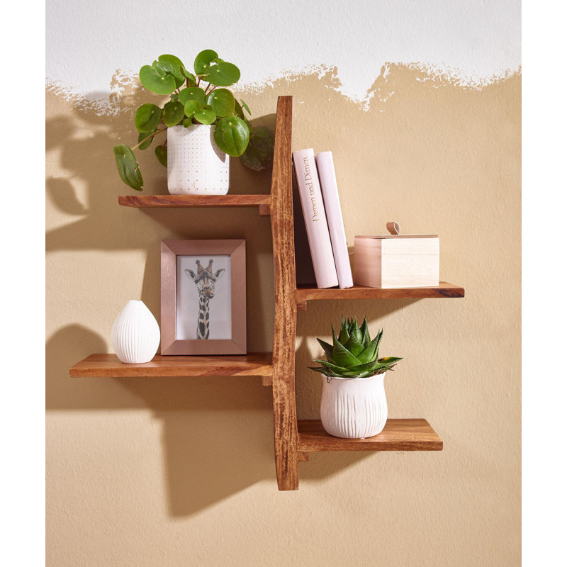 Farthey Sheesham Solid Wood Floating Shelf