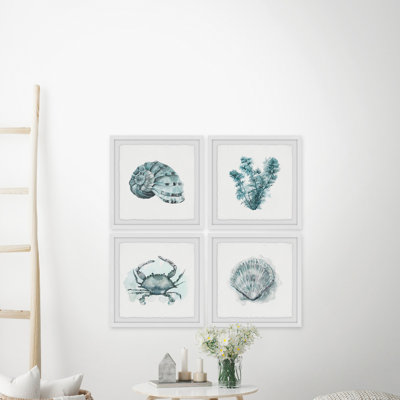 " Sea Life Quadriptych " 4 - Pieces