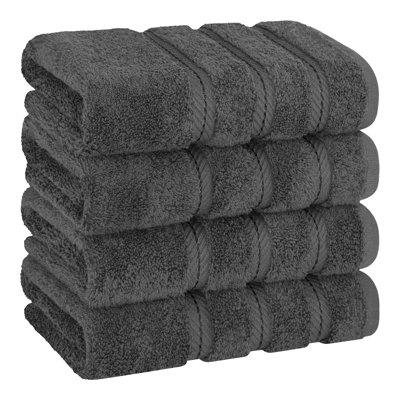 Edison Collection 100% Cotton 4 Piece Turkish Hand Towel Set
