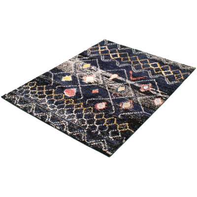 Tapis bleu marine Wideman