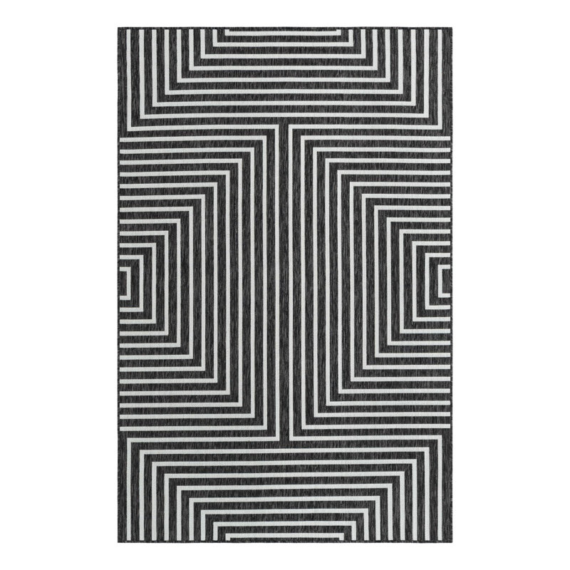 Tapis intérieur / extérieur d'extérieur moderne, Rectangle 5 pi 3 po x 8 pi