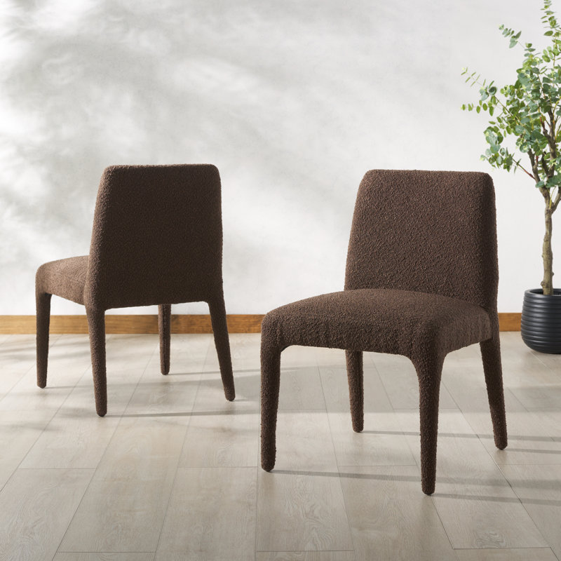 Chaise de salle à manger Reginbert, Brun foncé