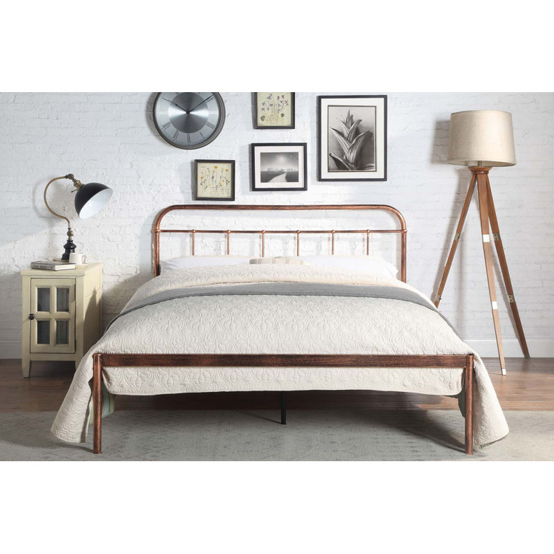 Hejira Metal Bed with Mattress, King