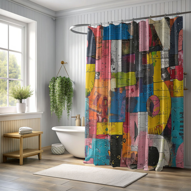 Rideau de douche Jazzy Blend - Premium, H 74 po x l 71 po