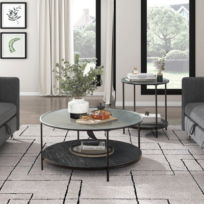 Ensemble de table d'appoint moderne 2 pièces