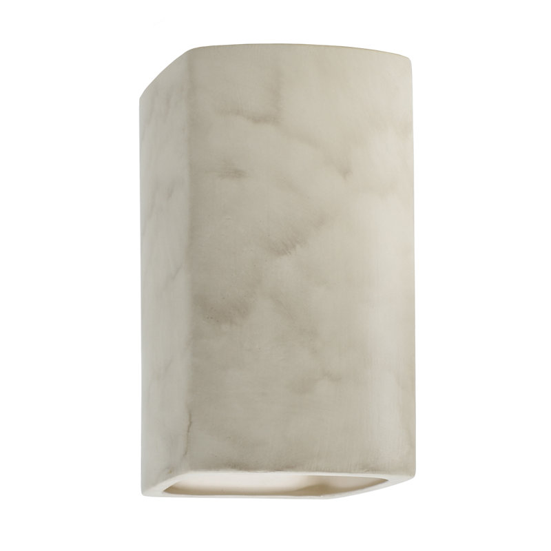 Bersani Flush Mounted Sconce, 9.5" H x 5.25" W x 4.5" D, No, Celadon Green Crackle