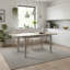 Benda 80 cm Extendable Rectangular Glass Top Dining Table-1497046446
