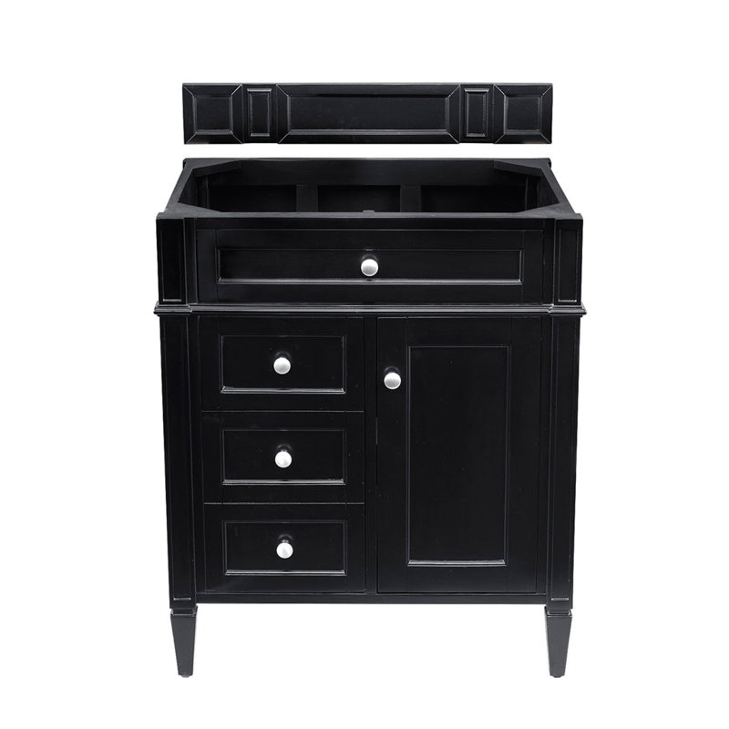 Brittany 30'' W Single Vanity, Black Onyx, 8" Widespread, Ethereal Noctis