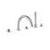 Atrio® New Double Handle Deck Mounted Roman Tub Faucet Trim with Diverter