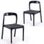 Chaises de salle à manger en bois massif avec siège en corde tissée à la main 29,9 po Shaelene-1500772740