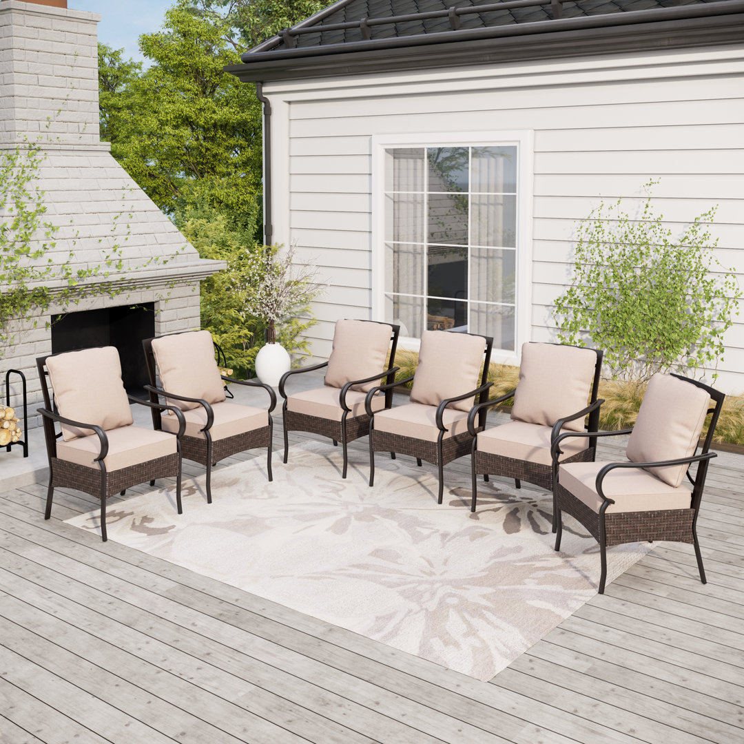 Patio Dining Chairs Set  Of 6 Alphamarts