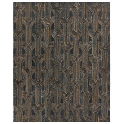 Verde Home By Jaipur Living Manhattan PVH14 Handmade Geometric Gray and Taupe Area Rug (5'x8')