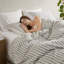 Ensemble de couette à rayures en mélange de lin toutes saisons Comfort Elegance