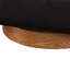 Fauteuil de conversation confortable en similicuir brun avec base en bois pour une vie moderne-764830923
