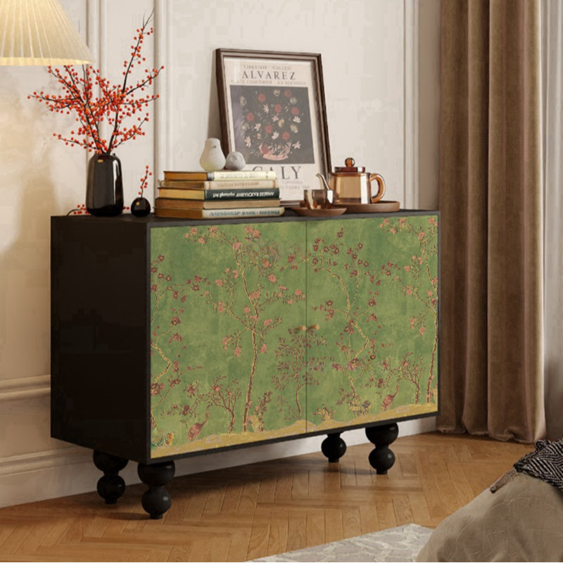 Multi-function Storage Entry Cabinet Solid Wood Accent Cabinet