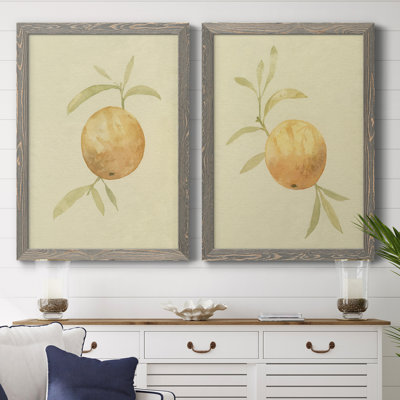 Toile encadrée de qualité supérieure «Dappled Oranges III» - prête à être accrochée