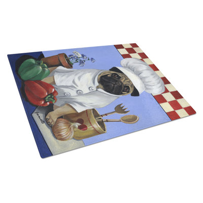 Caroline's Treasures Boxer Got Mail Glass Cutting Board