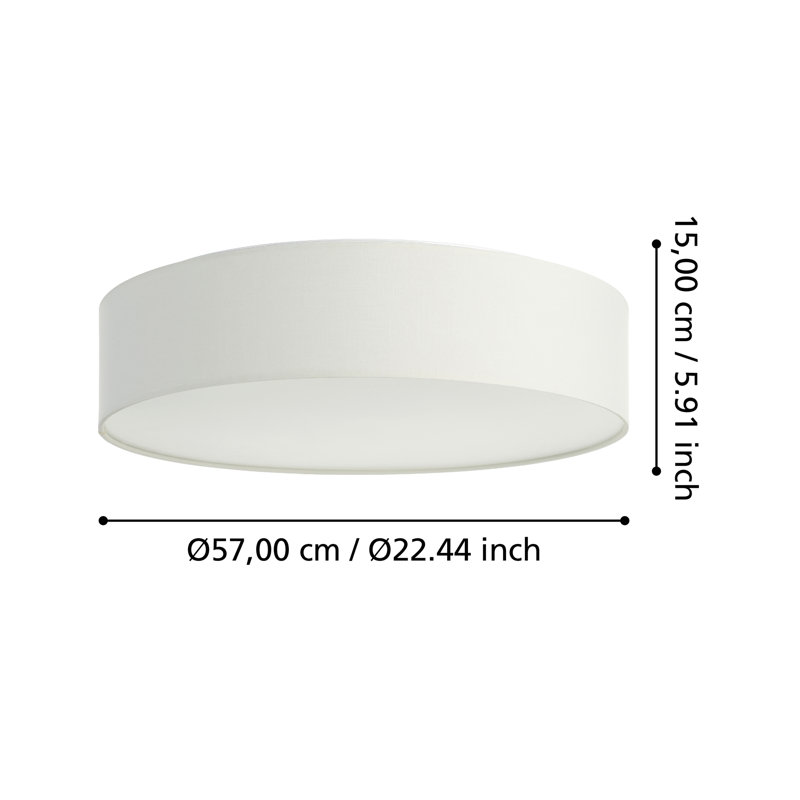 Kinde Plastic Flush Mount, White
