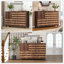 Buffet Buffet avec rangement: armoire de rangement de cuisine sculptée à la main avec 2 tiroirs et 3 portes, console de bar avec tablettes réglables - pour le salon du vestibule