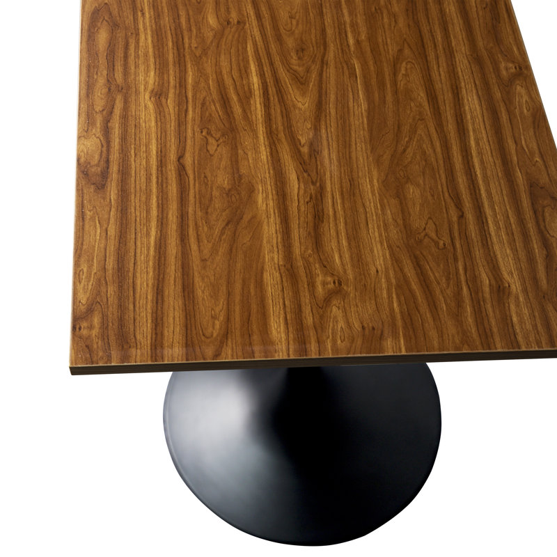 Travis 24" Square Bar Height Table With MDF Top And Stainless Steel Pedestal Base - Dining Table For Modern Home And Kitchen
