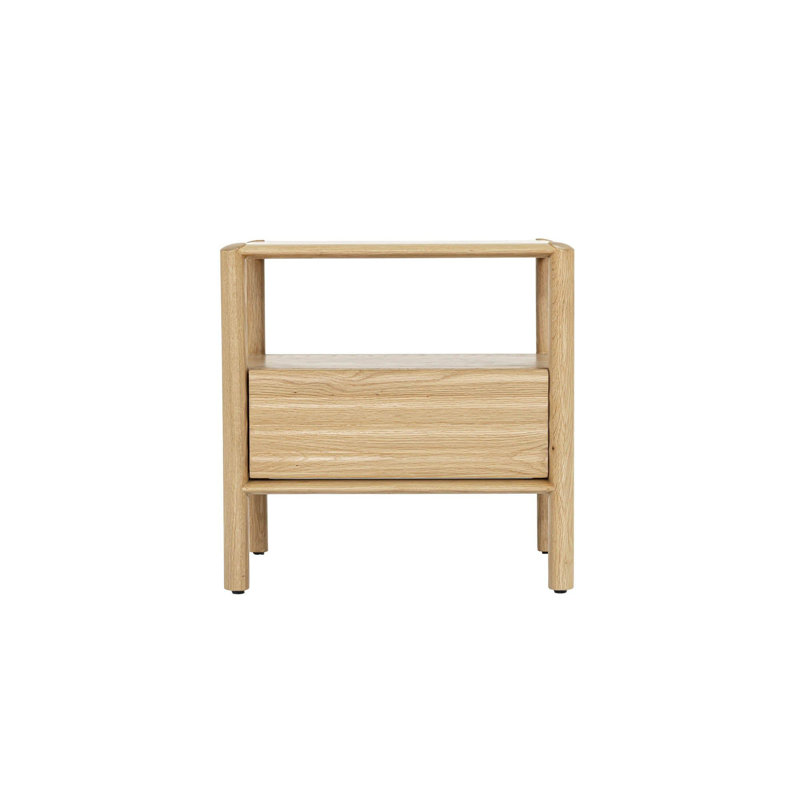Masie 1-Drawer Oak Nightstand, Light Oak