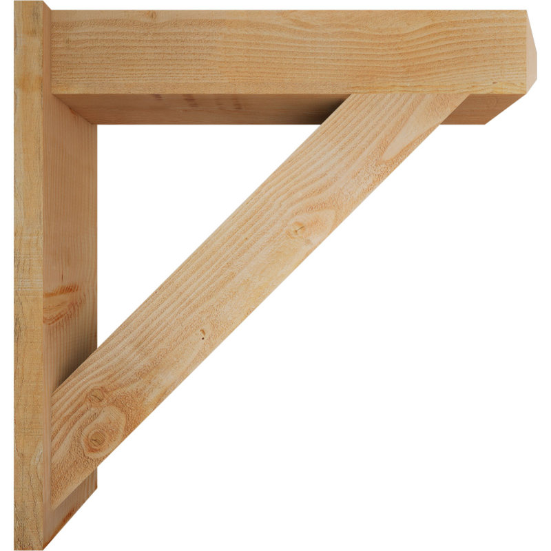 Artisan traditionnel en bois rustique, Sapin Douglas de 8 po (sciage brut), P 38 po x H 38 po