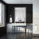 Savannah 24 in. Wall Mounted Towel Bar in Matte Black and Polished Chrome