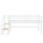 Lit mezzanine peu encombrant avec escalier de rangement intégré pour lit simple-861894859