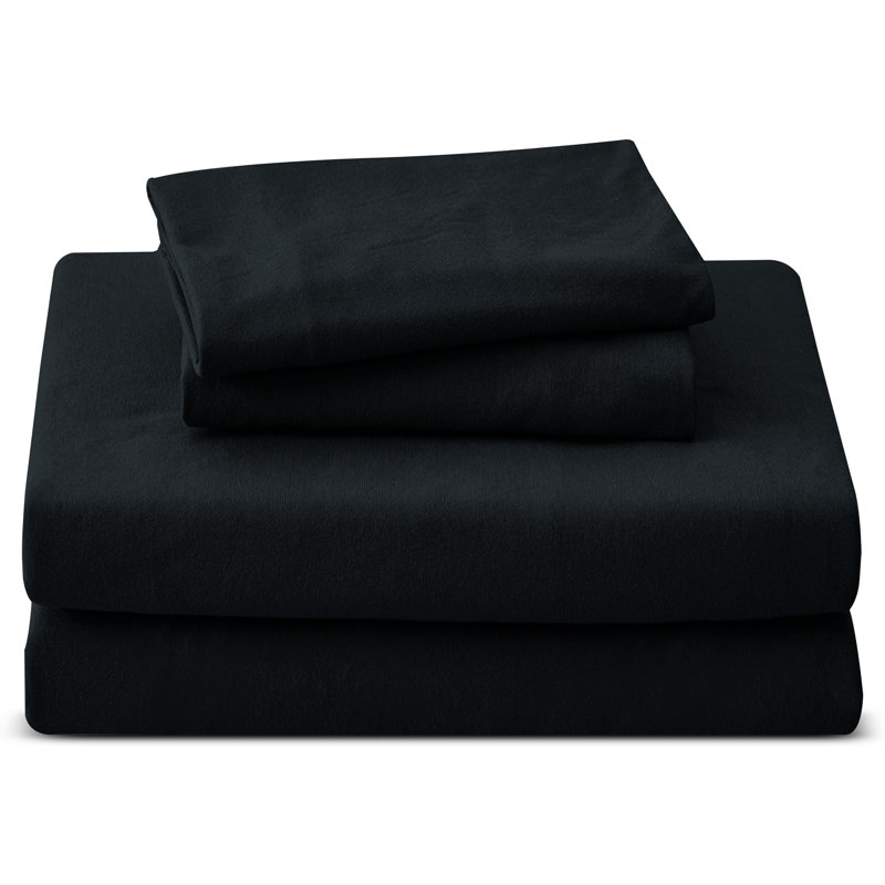 Luxury 4-Piece Microfiber Duvet Cover Complete Set, Double Duvet Cover + 3 Additional Pieces, Black