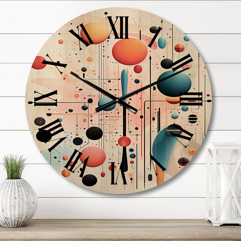 Horloge murale en bois massif Alyria, Petit