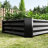 71.79In L X 35.37In W 11.86In H Black Metal Raised Garden Bed For Vegetables, Flowers, And Plants, - Rust, Open Base Balance Growing Drainage-763672085-763672084