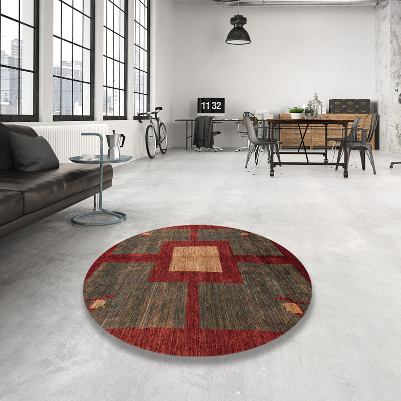 Abstract Indoor Rug, Round 3'