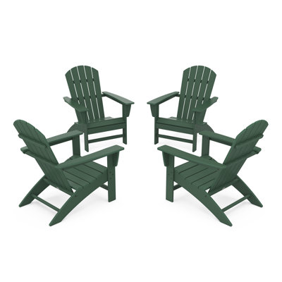 POLYWOOD Nautical Adirondack Conversation Set